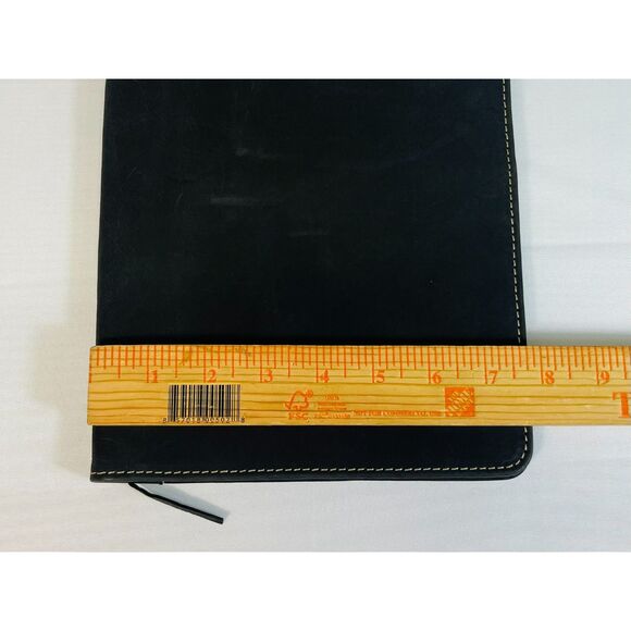 Theodore Black Leather Notebook Cover & Dust Cover EUC Distressed Professional - Picture 7 of 8